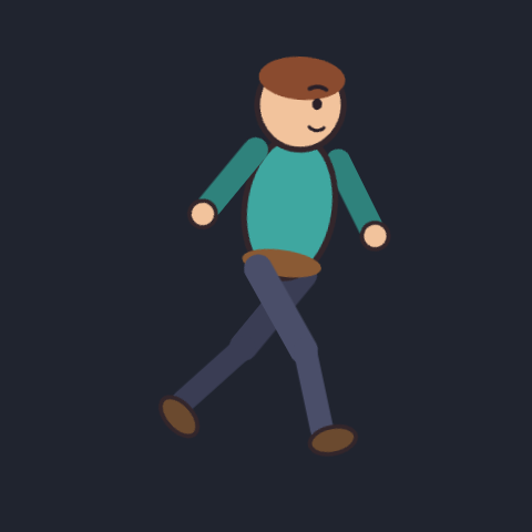 The same character after export, rendered by the Godot 4 engine